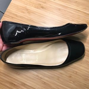 Christian Louboutin Black Patent Leather Flats